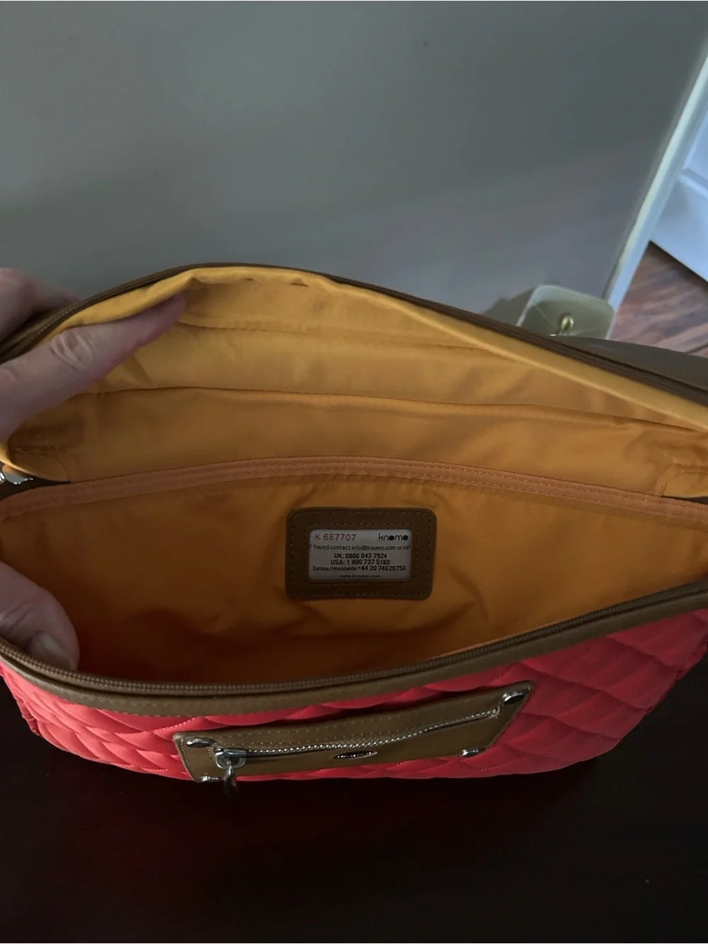 Knomo quilted orange